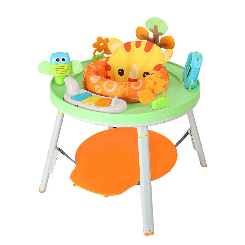 Baby jumping chair with gymnastic rack frame in duck design with bouncing seat