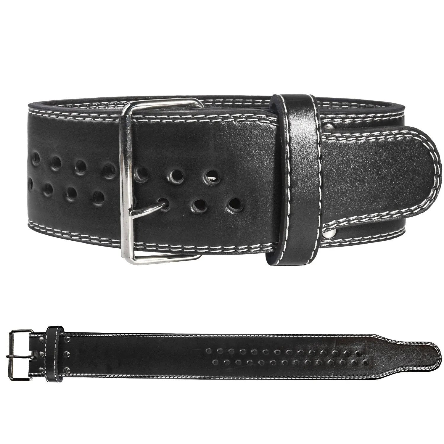 PU weightlifting belt in black for squats and deadlifts waist support gym equipment