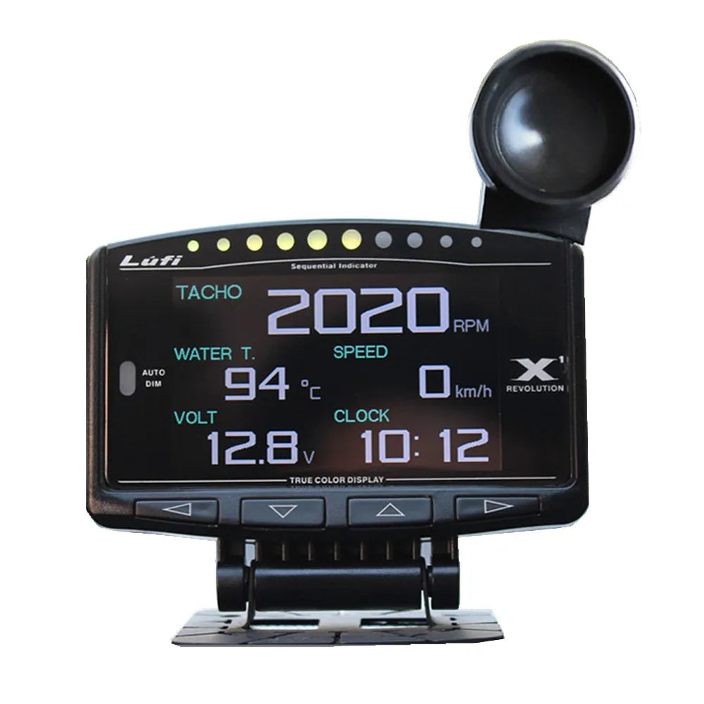 X1 automotive OBD instrument with LED display and metal case