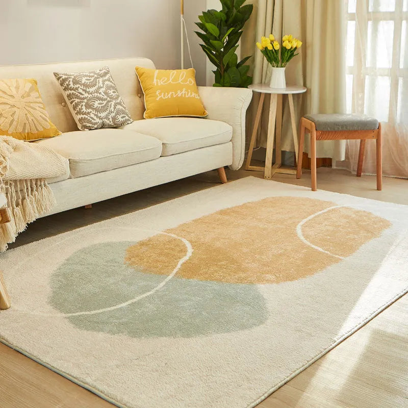 Rectangular machine-woven carpet in mountain breeze colour with custom sizing from 80x160cm to 200x300cm for living room or bedroom
