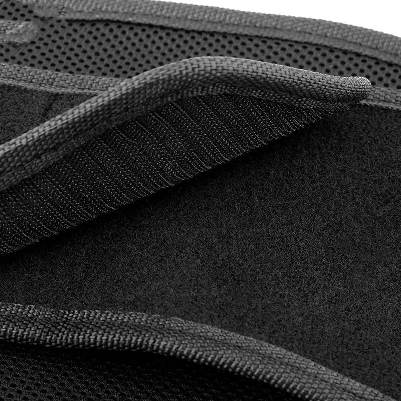 MDL1028 motorcycle waist support waistband in black or red with adjustable harness design