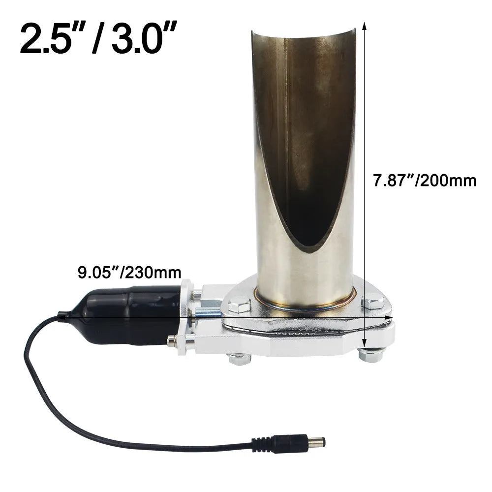 Black stainless steel electronic control exhaust valve 200x230mm for GM car modification racing pipe