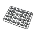 Set of 30 coloured ABS plastic screw caps for motorcycle engine bay customisation