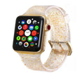 Silicone watch strap replacement for Apple Watch 38mm 40mm 42mm 44mm in black