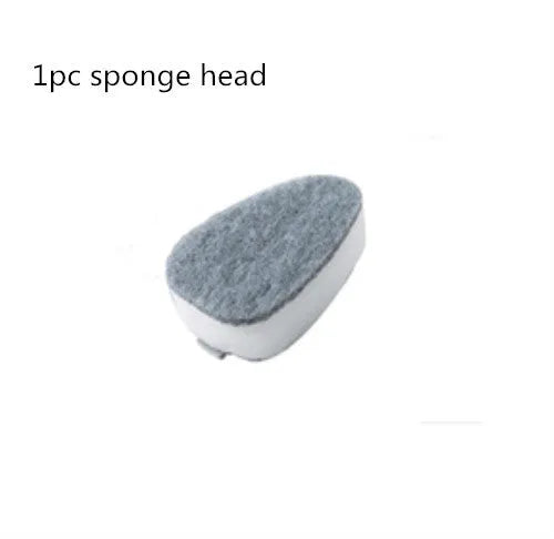 2 in 1 long handle cleaning brush with removable brush head and sponge for kitchen use