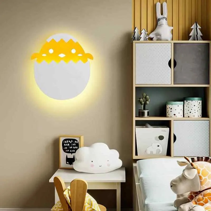 Children's wall lamp with dinosaur design, 25x19cm, wrought iron and acrylic, warm light