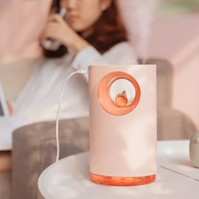 Mute analog humidifier with music function in green, model 3life-343, for bedroom use