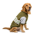 Wavy two-legged hoodie dog clothes in blue, green, and red natural cotton sizes 3XL to 5XL