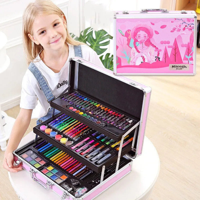 Creative birthday gift set for girls with aluminium box, doodle pen set and twelve style options