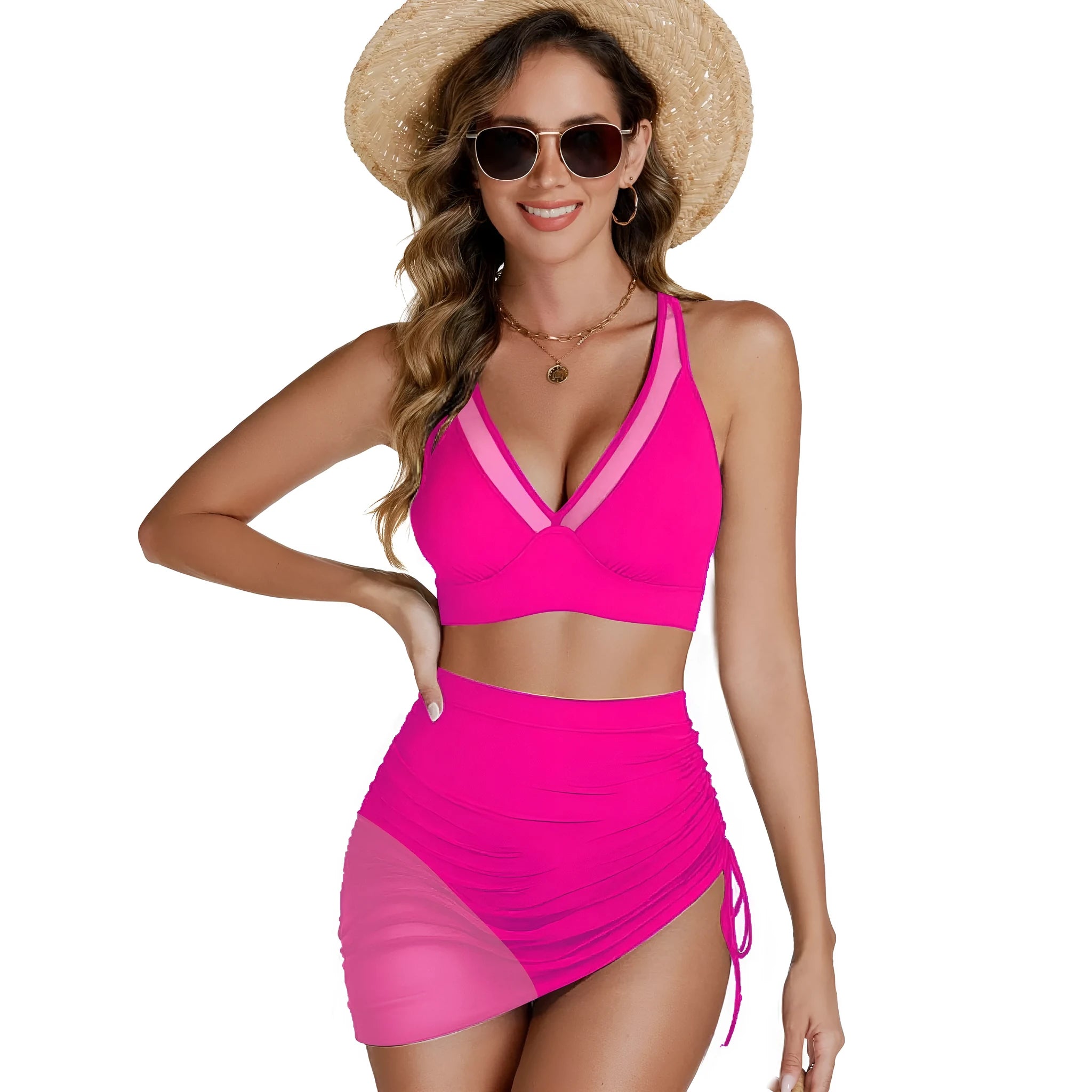 Slim fit chlorine fiber one-piece swimsuit in Black, sleeveless design, available in sizes M to XXXL