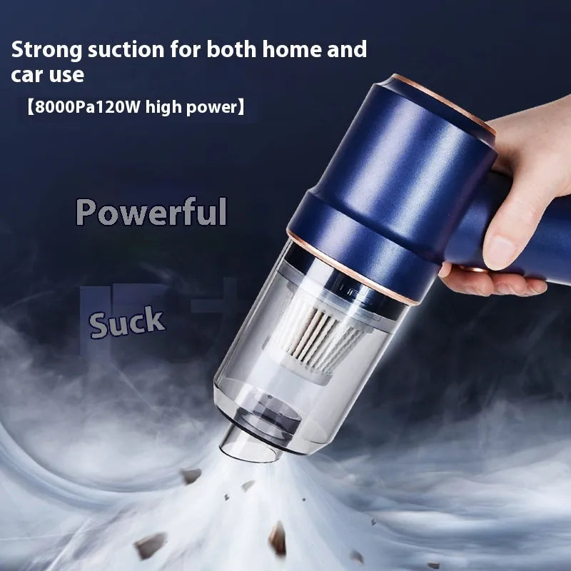 Wireless handheld car cleaner in upgraded Moran Blue with water absorption function