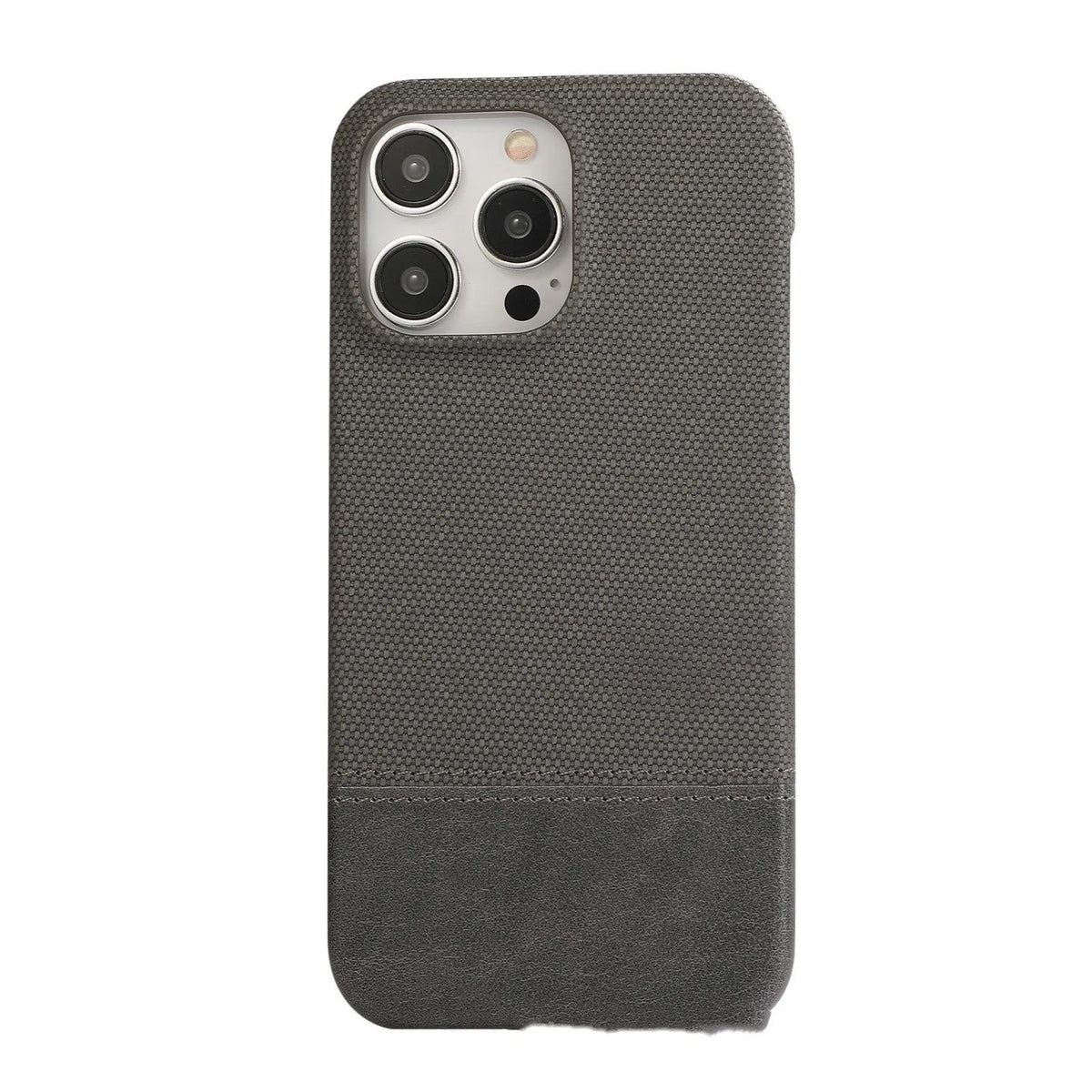Imitation leather iPhone 17 phone case with fabric stitching, shockproof anti-fall design, six colour options