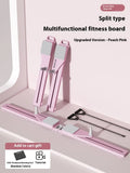 A purple split-design skiing machine trainer, an 85cm long board for home cardio exercise.