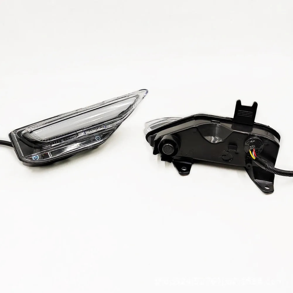 Infiniti Q50 Q70 front bumper LED turn signal and daytime running light replacement unit with ABS housing