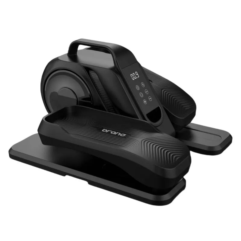 Electric oval mute stepper walking machine in black, 43x39x25cm, with non-slip base