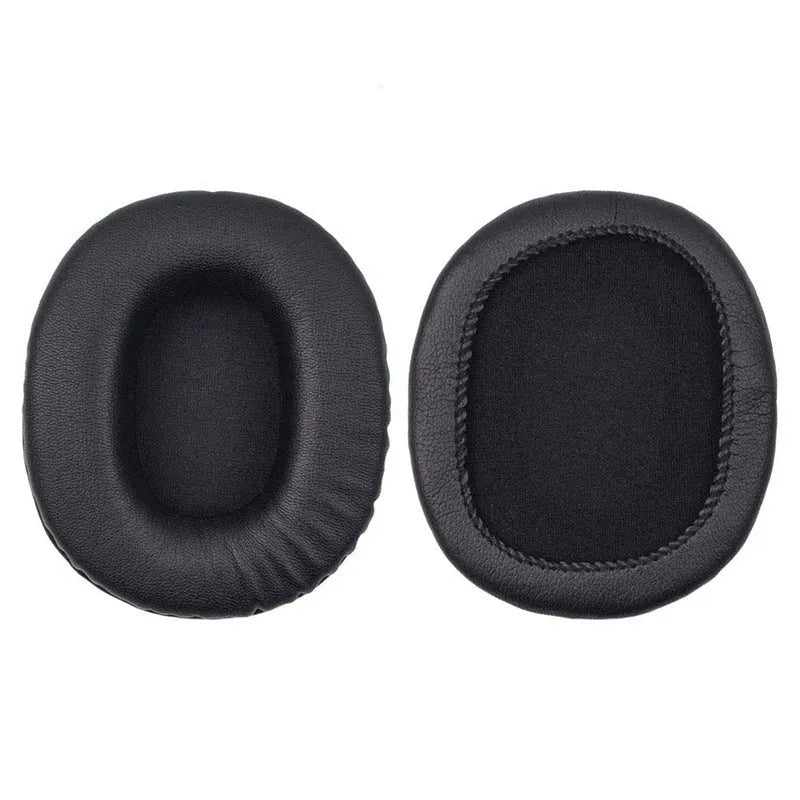 Two black soft PU leather headphone earmuff covers for Sony 1R model.