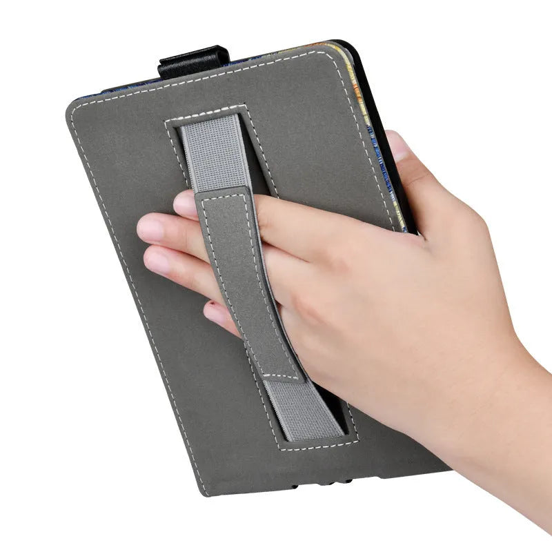 Handheld TPU protective case for a 6-inch Kindle Paperwhite in an embossed design with bracket elements.
