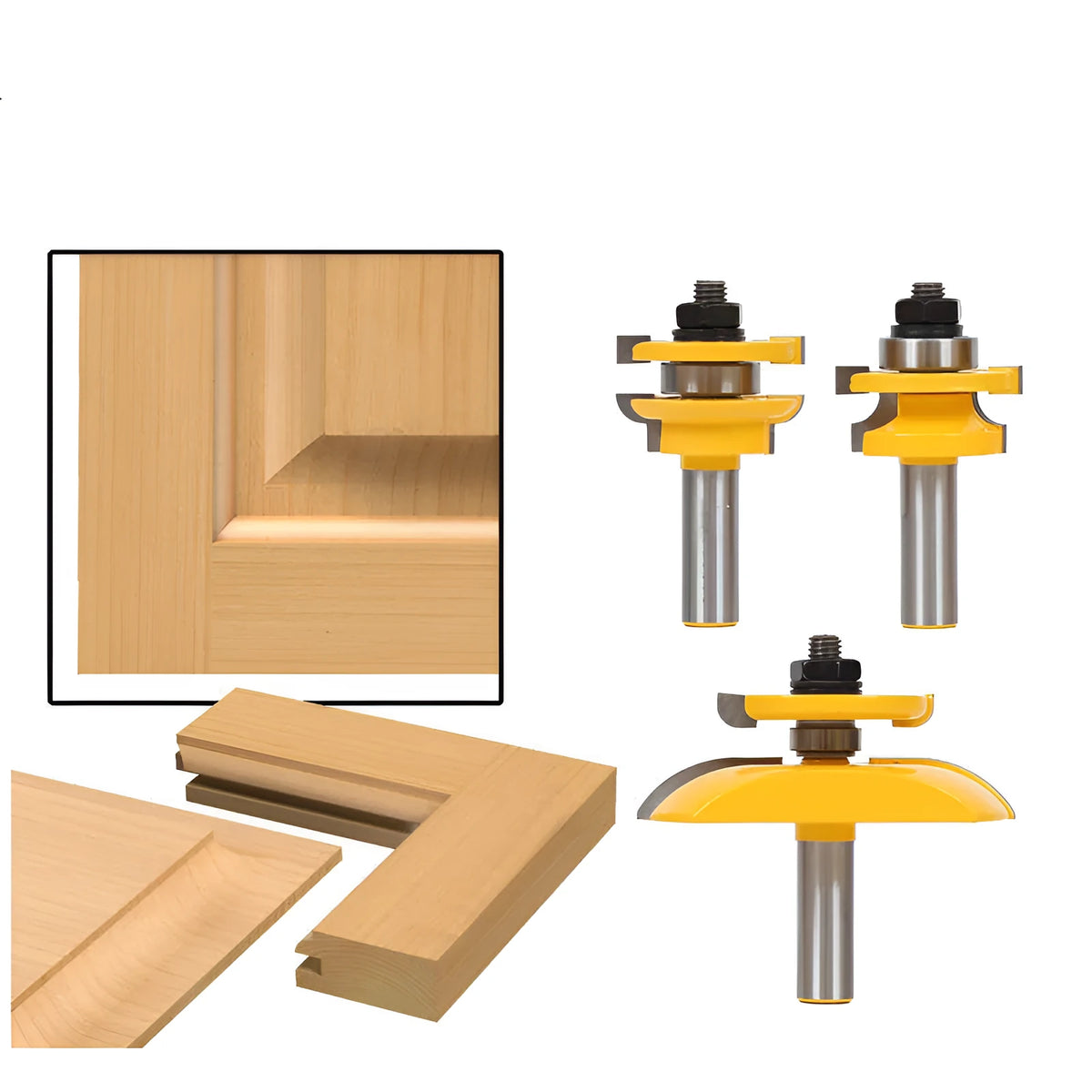 3-piece hard alloy forming cutter set with 25.4mm blade length and 42mm diameter