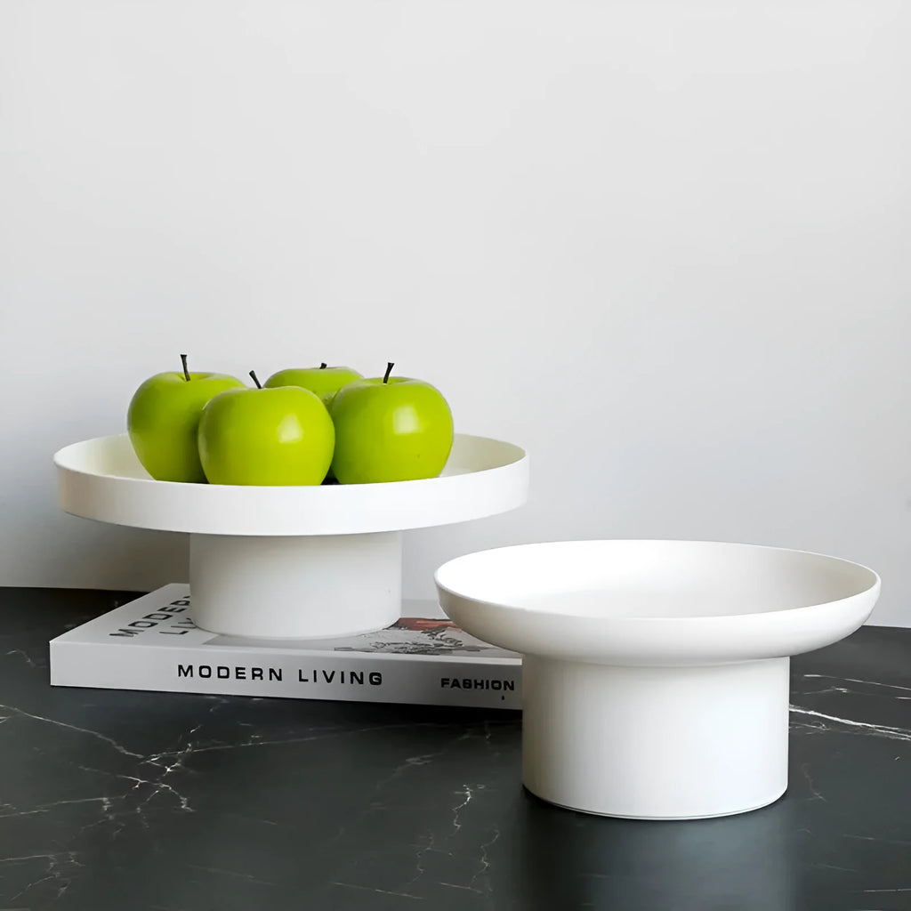 Household minimalist modern desktop storage tray in white solid colour ABS plastic for desk organisation