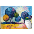 Creative personality art rubber keyboard pad with non-slip base in 24x20cm size on a desk