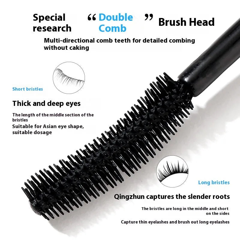 Natural long curling mascara in black for everyday eye makeup suitable for neutral skin