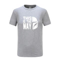 Men's cotton short-sleeved t-shirt in seven colours – black, blue, grey, light grey, navy blue, red, yellow – sizes XS to XXL