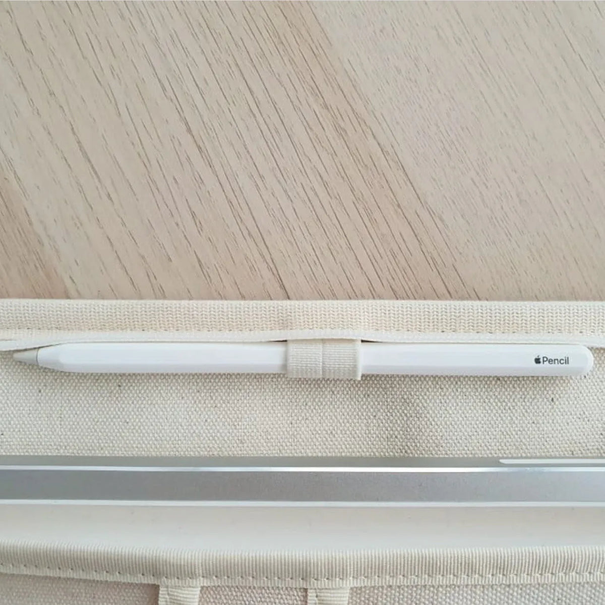 12 inch canvas tablet sleeve bag with zip opening, soft handle, clutch style, in black or white.