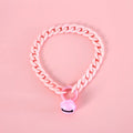Macaron candy colour plastic adjustable pet collar for cats or dogs in blue or pink.