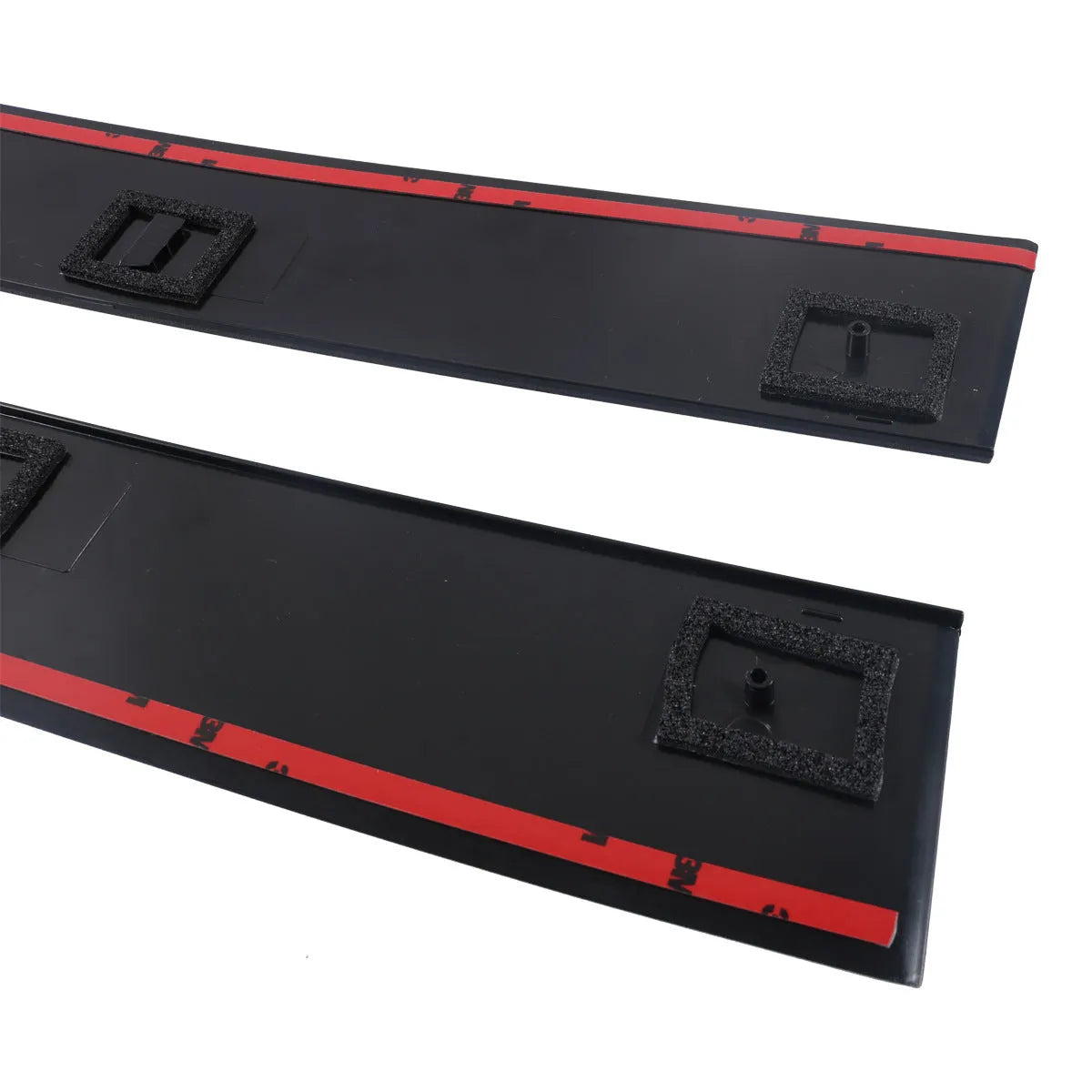 Car door glass trim strip 5020664AA 5020665AA for Dodge Caravan 2008-2020, black, 530mm x 83mm x 7mm, one pair