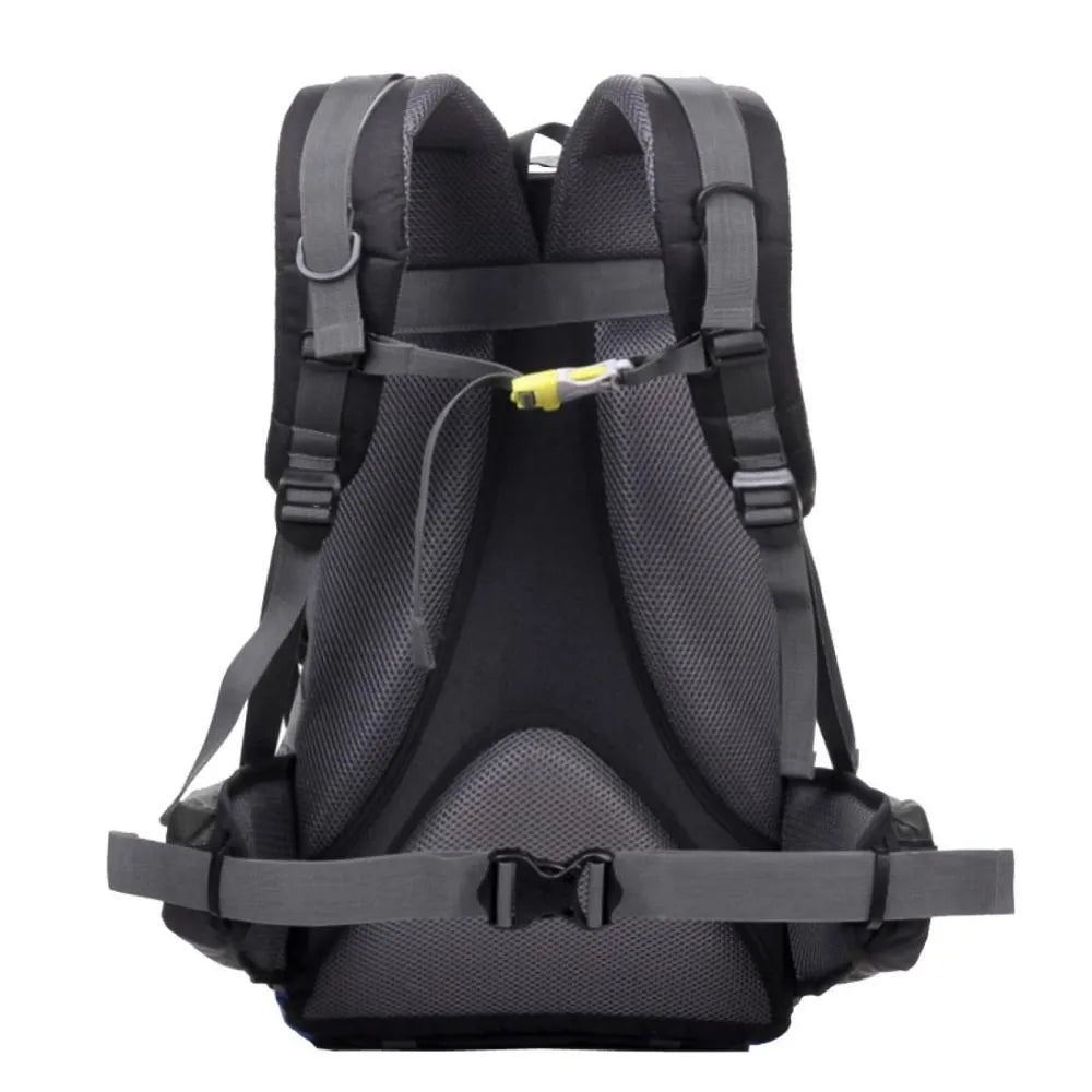 Green polyester leisure sports travel backpack for outdoor activities like hiking and cycling.