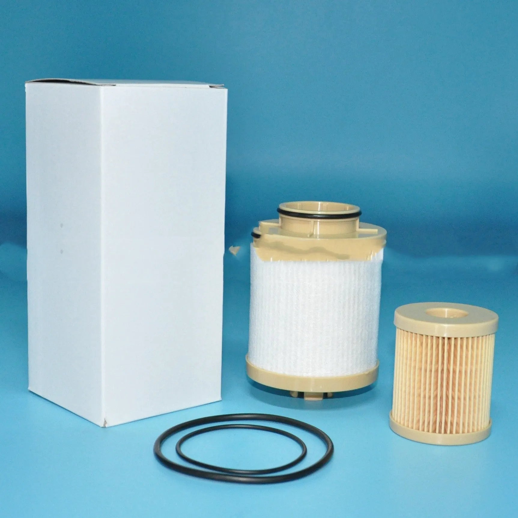 FD4616 diesel fuel filter for Ford trucks with dimensions 106mm height and 84mm diameter.