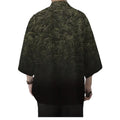 Men's loose 3D printed polyester cardigan coat in a colourful pattern, three-quarter sleeves, casual fit