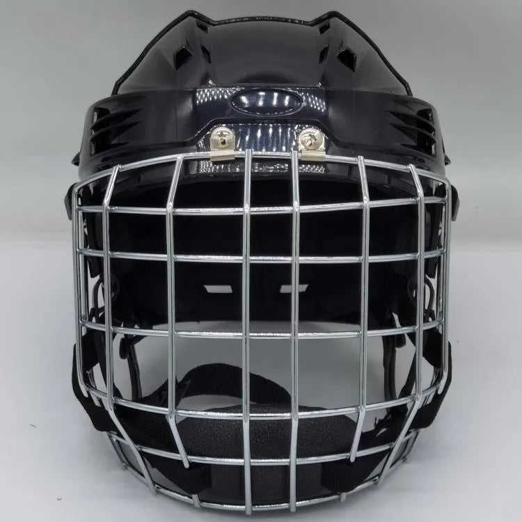 Multi-sport anti-fall helmet for ice hockey rugby and roller skating in black blue red white sizes S M L
