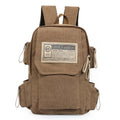 Canvas leisure sports travel backpack with letter pattern, available in four colours, 20-35L capacity