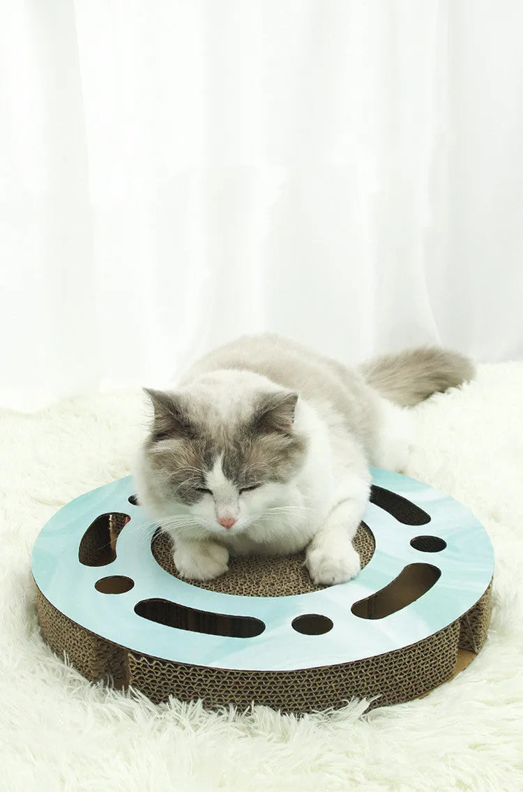 Large corrugated paper cat scratching board in rectangle shape for floor use