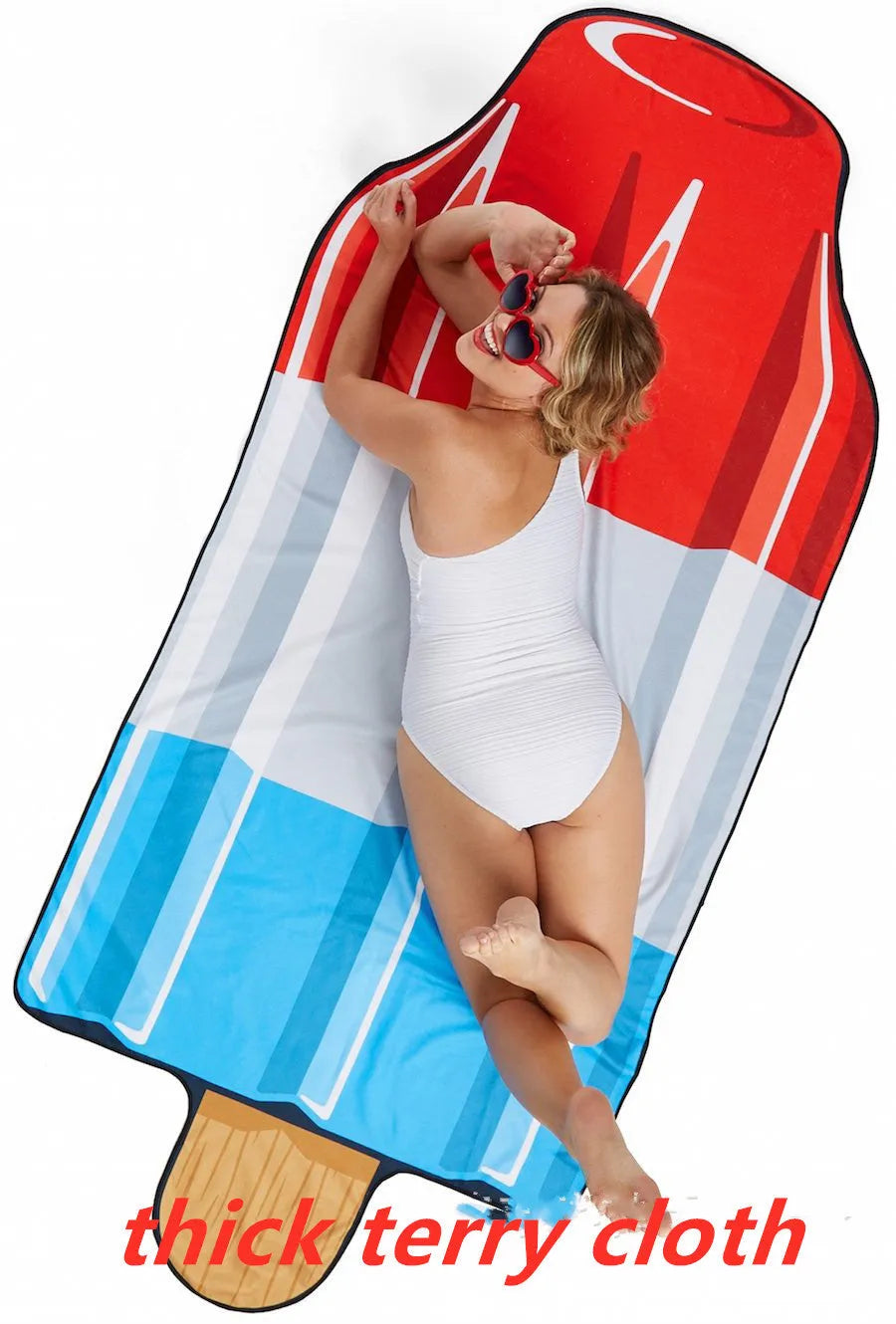 Water-absorbent quick-drying printed beach towel in avocado design, 170cm thin polyester section