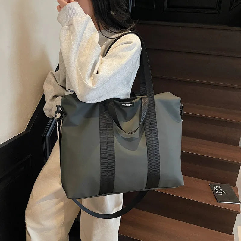 Oxford cloth business travel tote bag in black, grey or champagne colours with 20-35 litre capacity