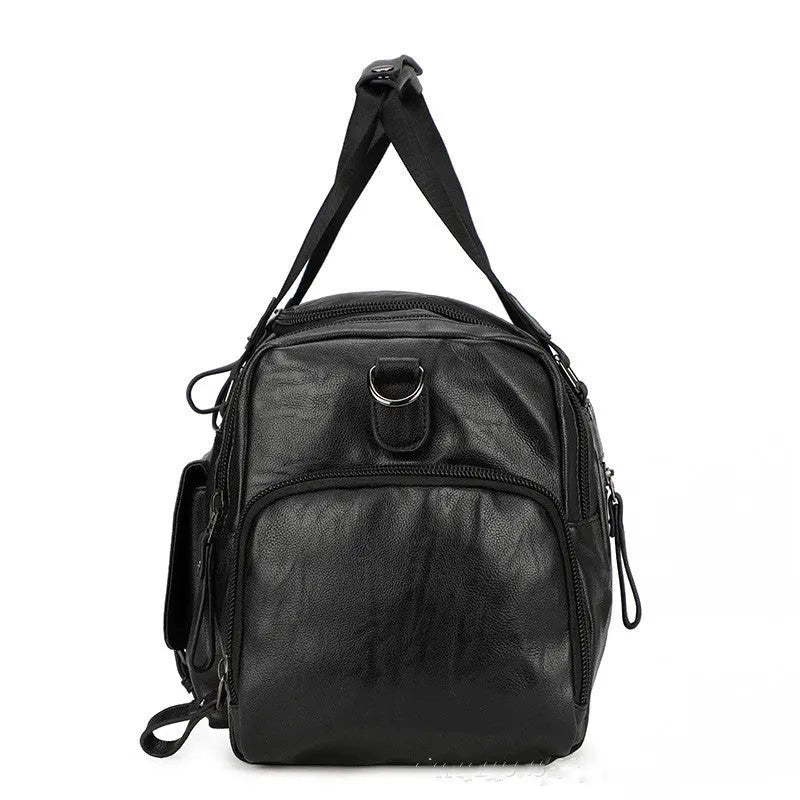 Black waterproof travel bag with separate shoe compartment and internal organisers.