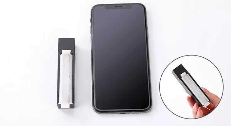 Disposable screen cleaner mobile phone kit with 40 black wipes for decontamination