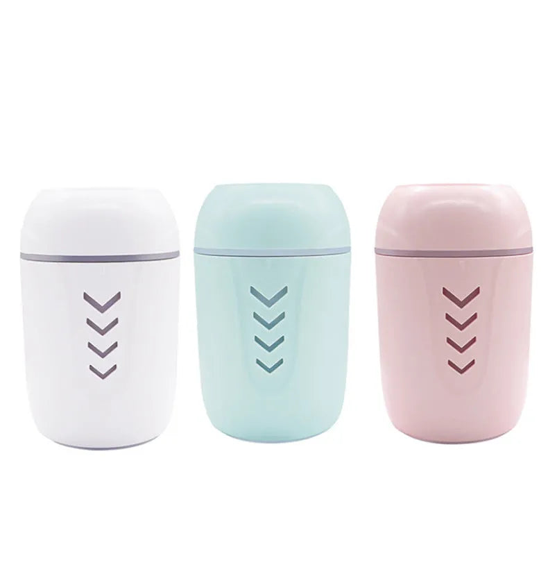 X3 portable car humidifier in blue colour with columnar design and single mist outlet
