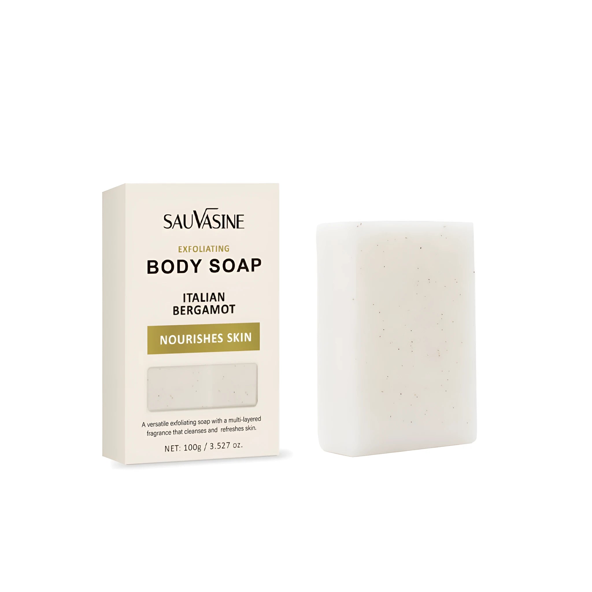 Manual bath soap bar with exfoliating and moisturising properties for adult body cleansing