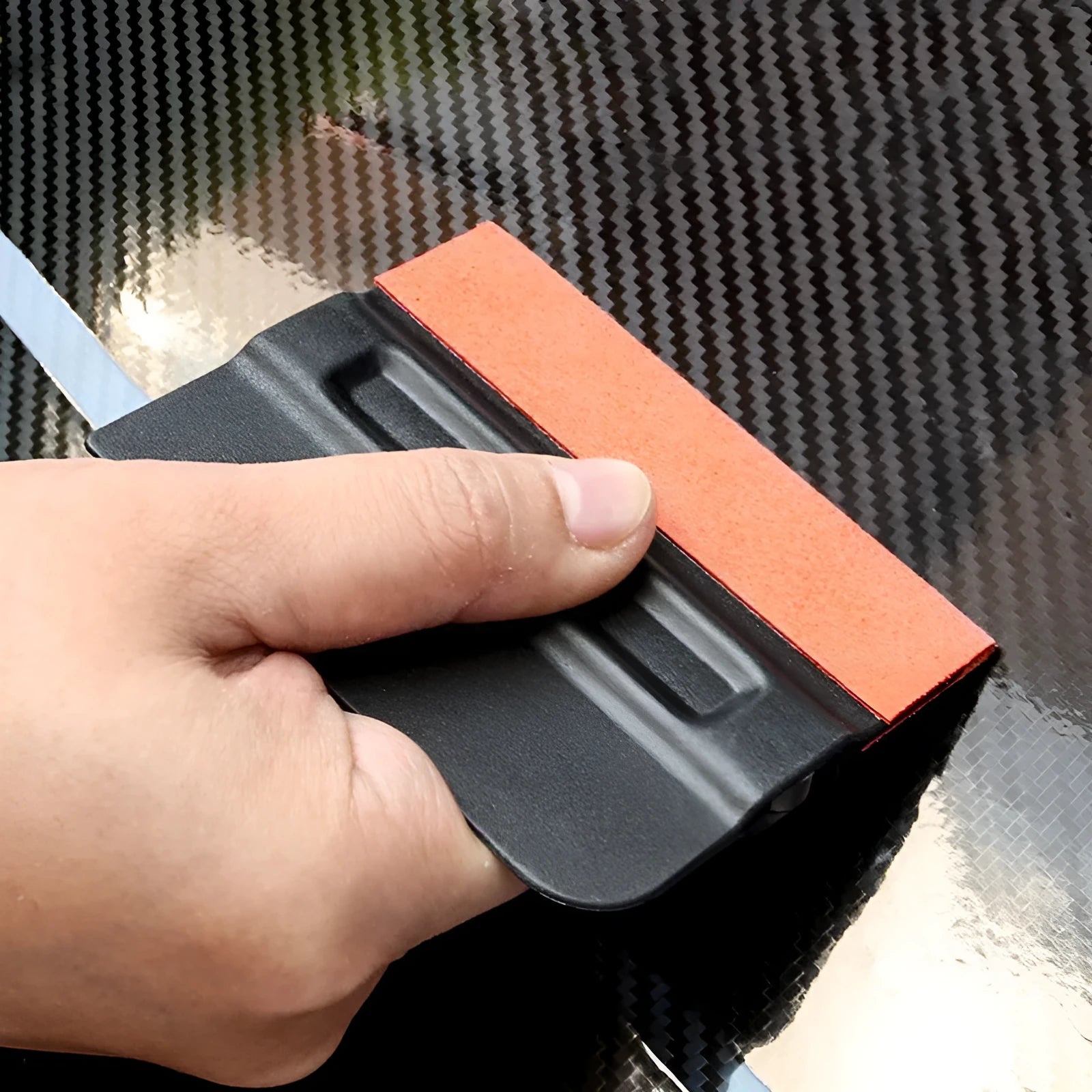 Car colour changing film scraper with ABS handle and interchangeable scraping pads