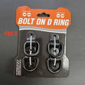 Galvanised pull ring floor hook for truck cargo securing in black finish