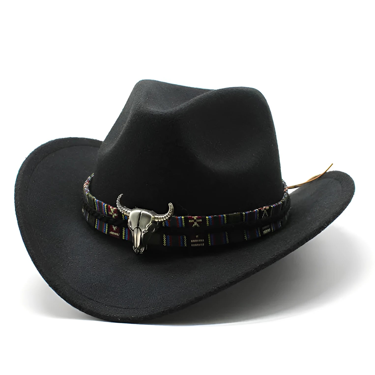 Western cowboy hat with a tall bell crown in a choice of colours on a wooden background