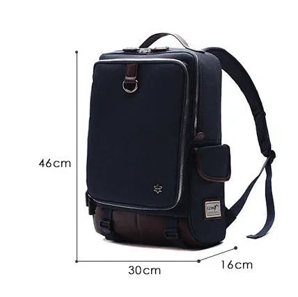 Modern men's Oxford cloth backpack in multiple colours with dimensions 30x16x46cm
