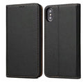 Clamshell PU leather wallet phone case for iPhone 11 in solid colour business style