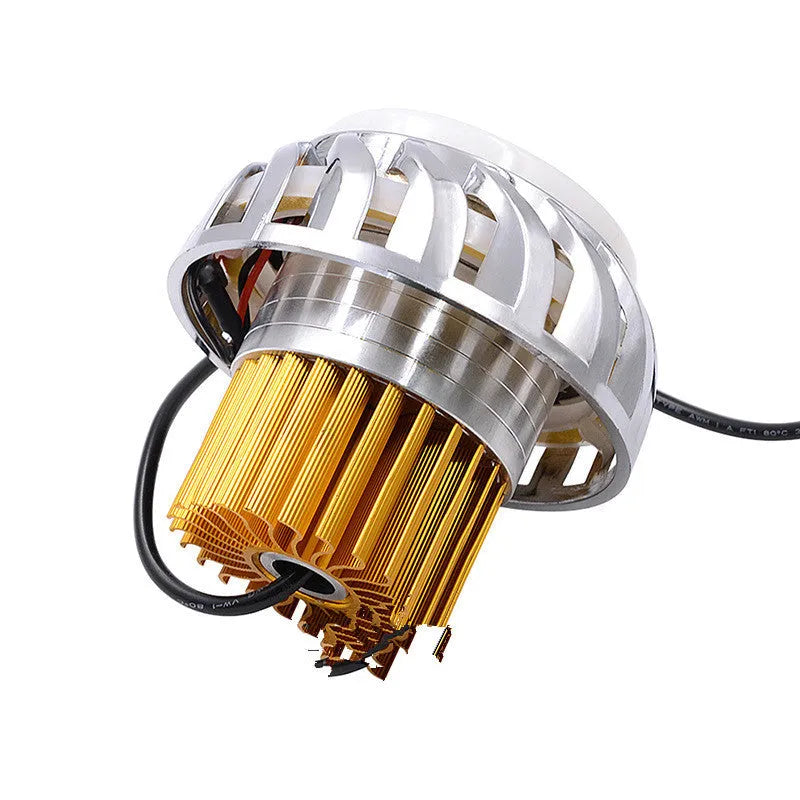 LED built-in headlight for electric car and motorcycle modification, 9cm diameter, DC 12V-85V, CREE lamp beads
