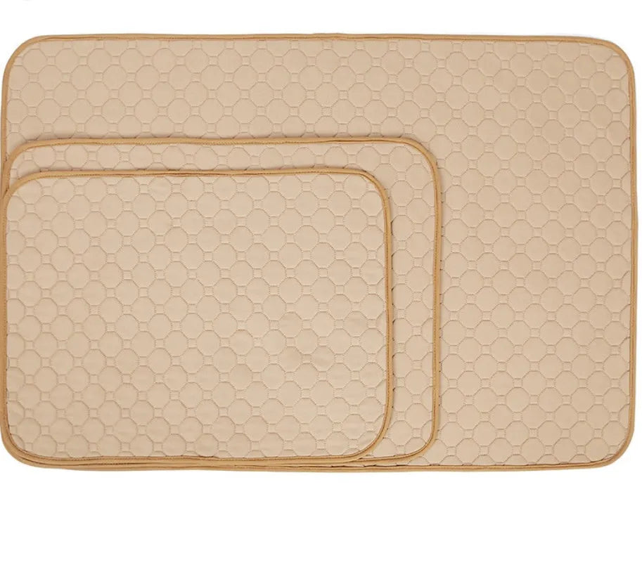 Reusable dog urine pad in gray with non-slip TPU waterproof bottom, size L (100x67cm)