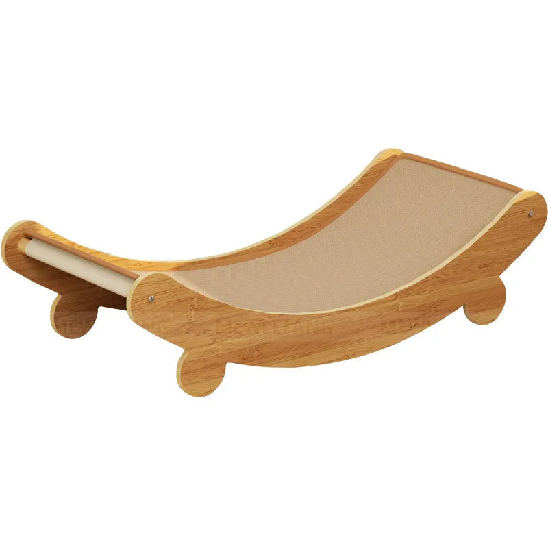 U-shaped sisal cat scratch board lounge chair in pastoral style with three size options