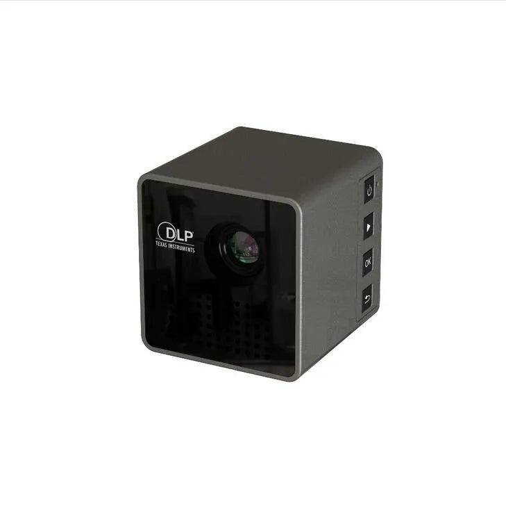 P1+ pocket DLP projector with Wi-Fi and battery, 46x47x48 mm, black finish